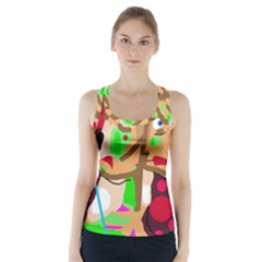 Abstract Animal Racer Back Sports Top