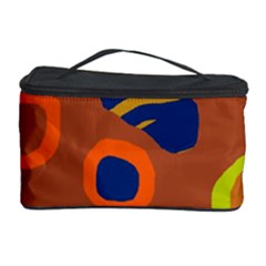 Orange Abstraction Cosmetic Storage Case by Valentinaart