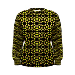 Dots Pattern Yellow Women s Sweatshirt by BrightVibesDesign