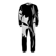 Black And White Amoeba Abstraction Onepiece Jumpsuit (kids) by Valentinaart