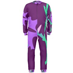 Purple Amoeba Abstraction Onepiece Jumpsuit (men)  by Valentinaart