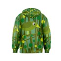 Cute green bird Kids  Zipper Hoodie View2