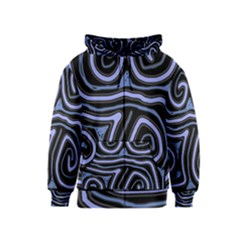 Blue Abstract Design Kids  Zipper Hoodie