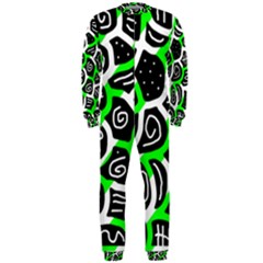 Green Playful Design Onepiece Jumpsuit (men)  by Valentinaart