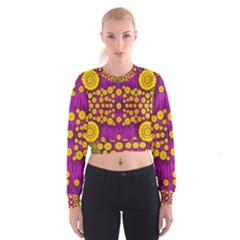  Orange Tree As Pop Art Women s Cropped Sweatshirt