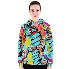 Abstract Animal Women s Zipper Hoodie