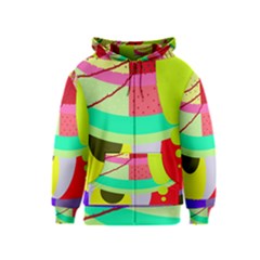 Colorful Abstraction By Moma Kids  Zipper Hoodie