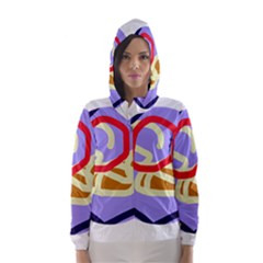 Abstract Circle Hooded Wind Breaker (women) by Valentinaart