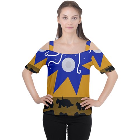 Decorative Abstraction Women s Cutout Shoulder Tee by Valentinaart