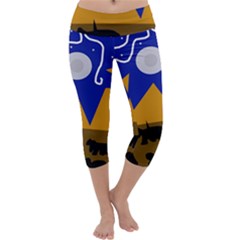 Decorative Abstraction Capri Yoga Leggings by Valentinaart