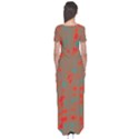 Red and brown Short Sleeve Maxi Dress View2