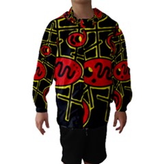 Red And Yellow Hot Design Hooded Wind Breaker (kids)