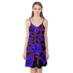 Blue And Magenta Abstraction Camis Nightgown