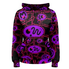 Purple And Red Abstraction Women s Pullover Hoodie by Valentinaart