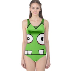 Halloween Frankenstein - Green One Piece Swimsuit