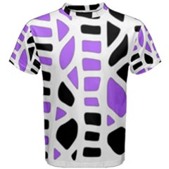 Purple Abstract Decor Men s Cotton Tee by Valentinaart