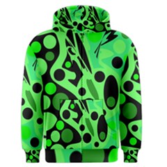 Green Abstract Decor Men s Zipper Hoodie