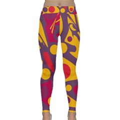 Colorful Chaos Yoga Leggings  by Valentinaart