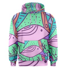 Pink Pastel Bird Men s Pullover Hoodie