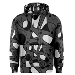 Playful Abstract Art - Gray Men s Pullover Hoodie