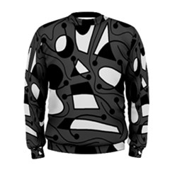 Playful Abstract Art - Gray Men s Sweatshirt