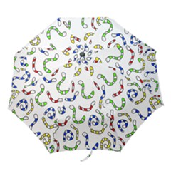 Colorful Worms  Folding Umbrellas by Valentinaart