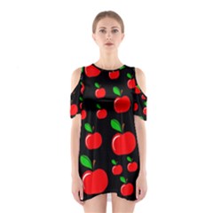 Red Apples  Cutout Shoulder Dress