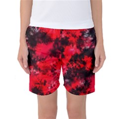 Black And Red Pattern Women s Basketball Shorts by traceyleeartdesigns