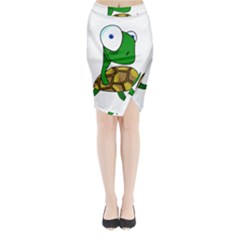 Turtle Midi Wrap Pencil Skirt by Valentinaart