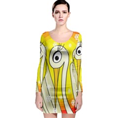 Crane Long Sleeve Bodycon Dress