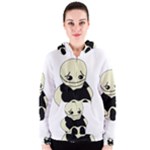 Halloween sad monster Women s Zipper Hoodie