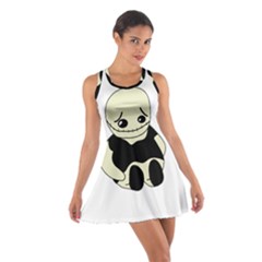 Halloween Sad Monster Cotton Racerback Dress