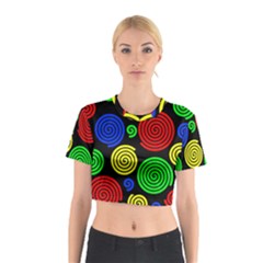 Colorful Hypnoses Cotton Crop Top