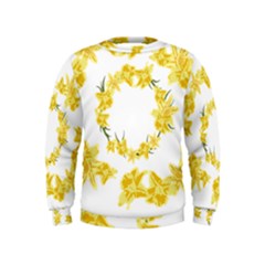 Daffodils Illustration  Kids  Sweatshirt by vanessagf