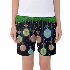 Christmas Balls - Pastel Women s Basketball Shorts by Valentinaart