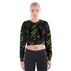 Abstract Christmas Tree Women s Cropped Sweatshirt by Valentinaart