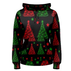 Decorative Christmas Trees Pattern Women s Pullover Hoodie