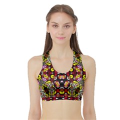 Ancient Spirit Sports Bra With Border by MRTACPANS