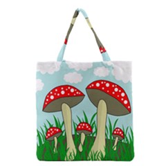 Mushrooms  Grocery Tote Bag by Valentinaart