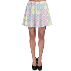 Colorful Honeycomb - Diamond Pattern Skater Skirt