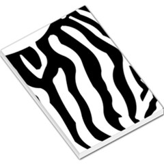 Zebra Horse Skin Pattern Black And White Large Memo Pads