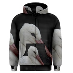 Wild Stork Bird Men s Zipper Hoodie by picsaspassion