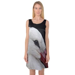 Wild Stork Bird, Close-up Sleeveless Satin Nightdress