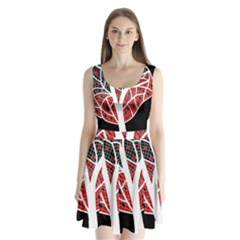 Decorative Tree 3 Split Back Mini Dress 