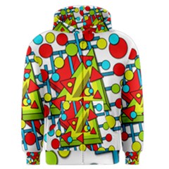 Crazy Geometric Art Men s Zipper Hoodie