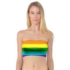 Colorful Stripes Lgbt Rainbow Flag Bandeau Top by yoursparklingshop