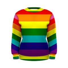 Colorful Stripes Lgbt Rainbow Flag Women s Sweatshirt