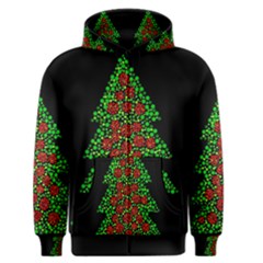 Sparkling Christmas Tree Men s Zipper Hoodie