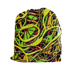 Snake Bush Drawstring Pouches (xxl) by Valentinaart