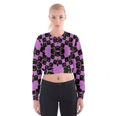 Flower Of Life Women s Cropped Sweatshirt by MRTACPANS
